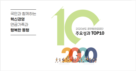 국민과 함께하는 혁신경영 연금가족과 행복한 동행 공무원연금공단 주요성과 TOP10 2020